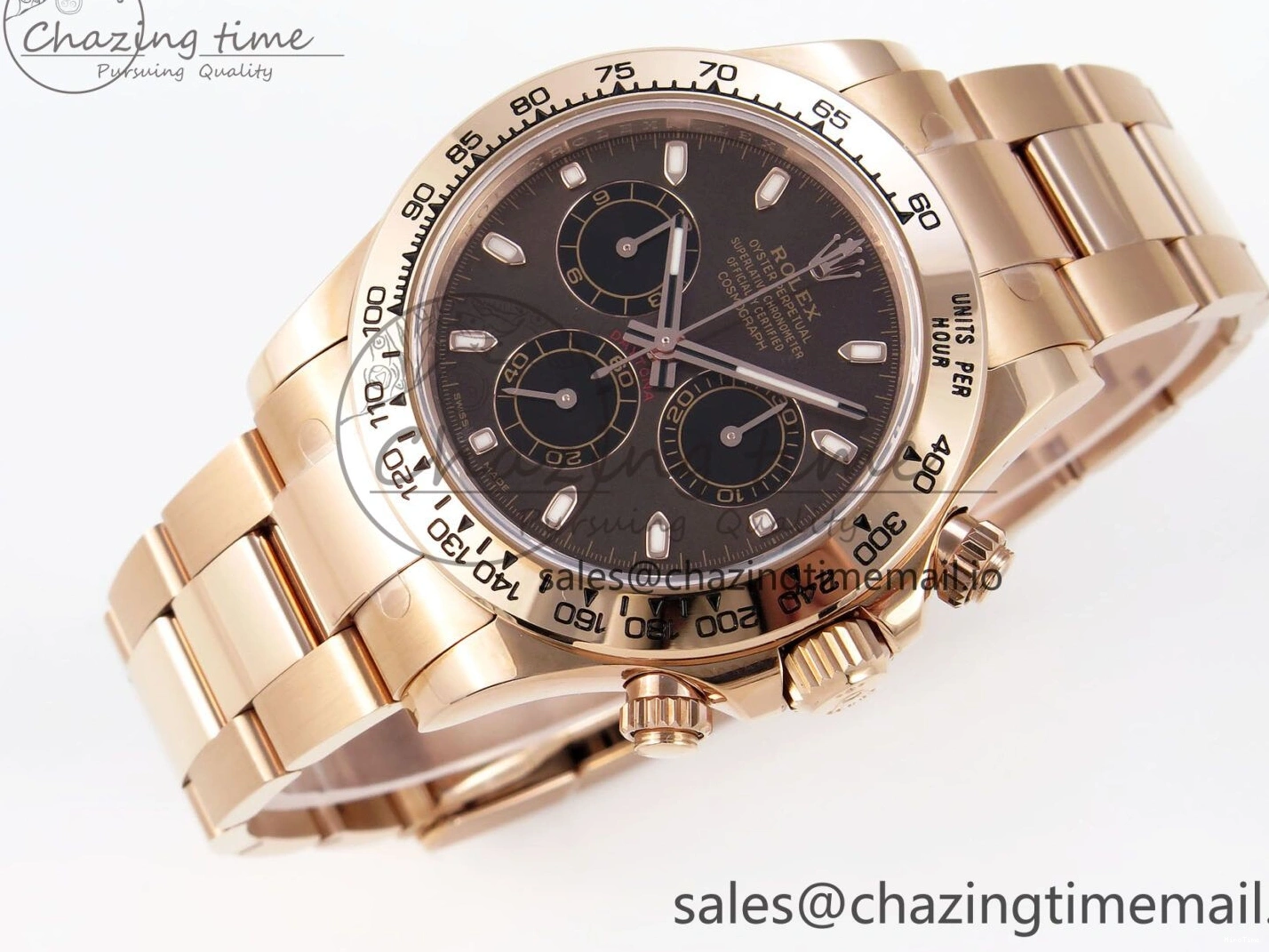 MiroTime 0302 Daytona 116505 KING 1:1 Best Edition Chocolate Dial on RG Bracelet SH OdorResistant 1932